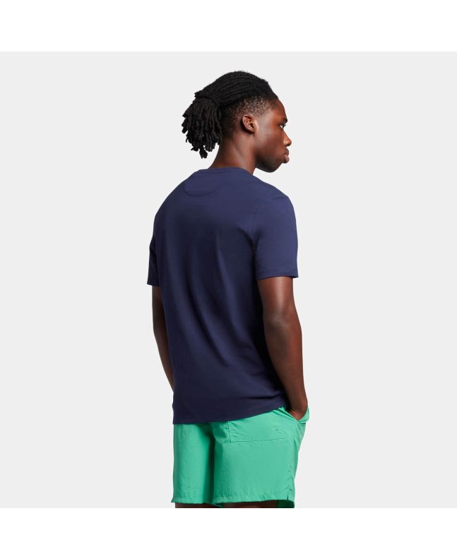 Spezial Madrid Lyle & Scott Contrast Pocket Tee Navy & Green Glaze