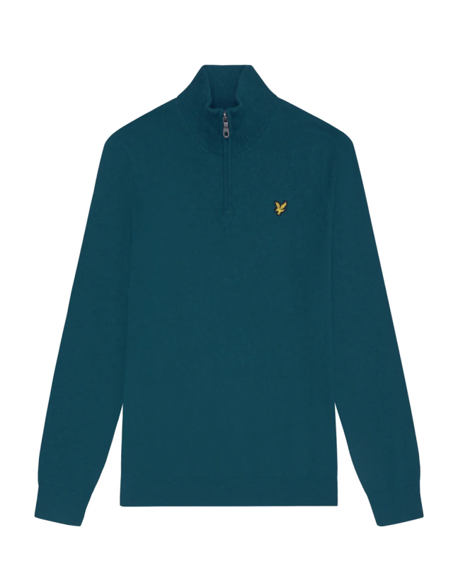 spezial madrid Lyle & Scott Cotton Merino 1/4 Zip Jumper Apres Navy