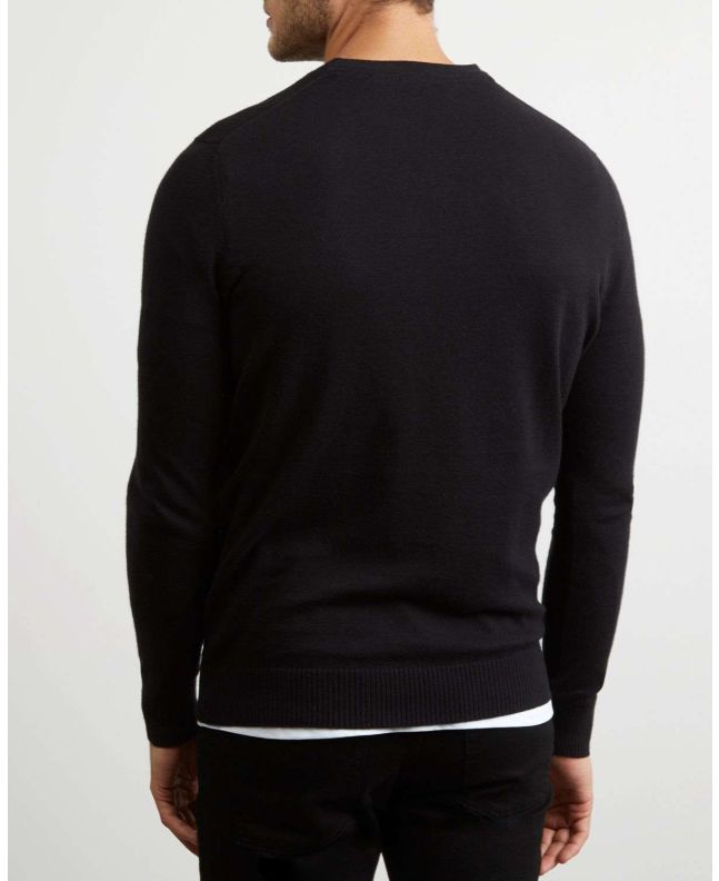 Spezial Madrid Lyle & Scott Cotton Merino Crew Neck Jumper True Black
