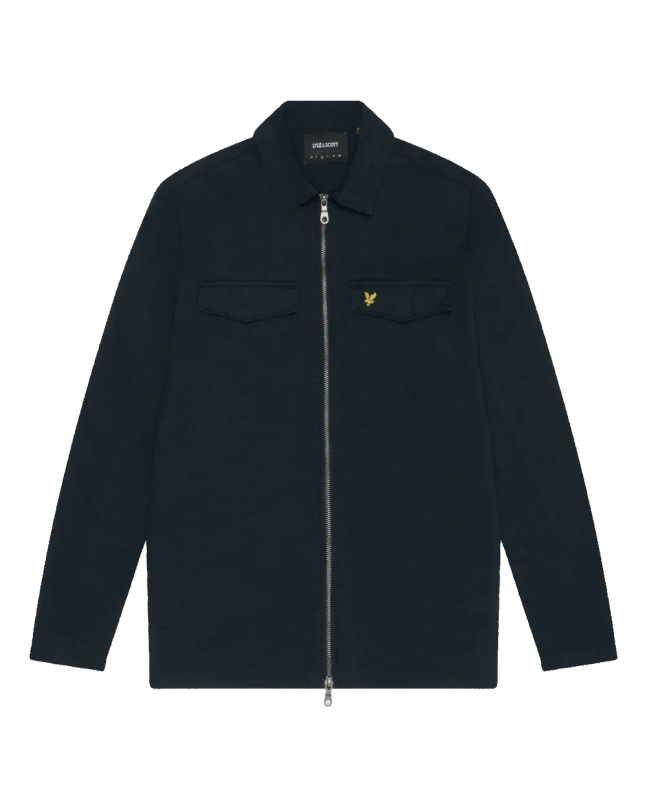 spezial madrid Lyle & Scott Cotton Overshirt Dark Navy