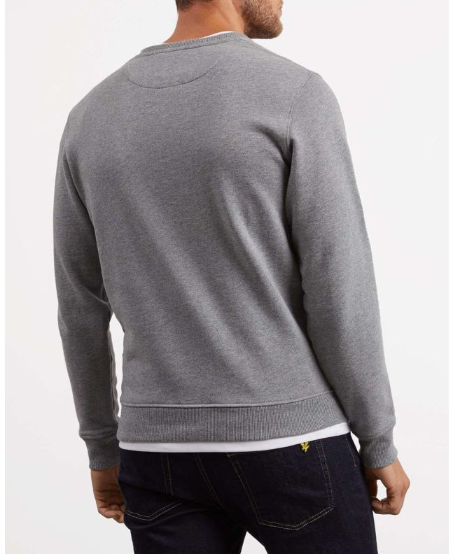 Spezial Madrid Lyle & Scott Crew Neck Sweatshirt Mid Grey Marl