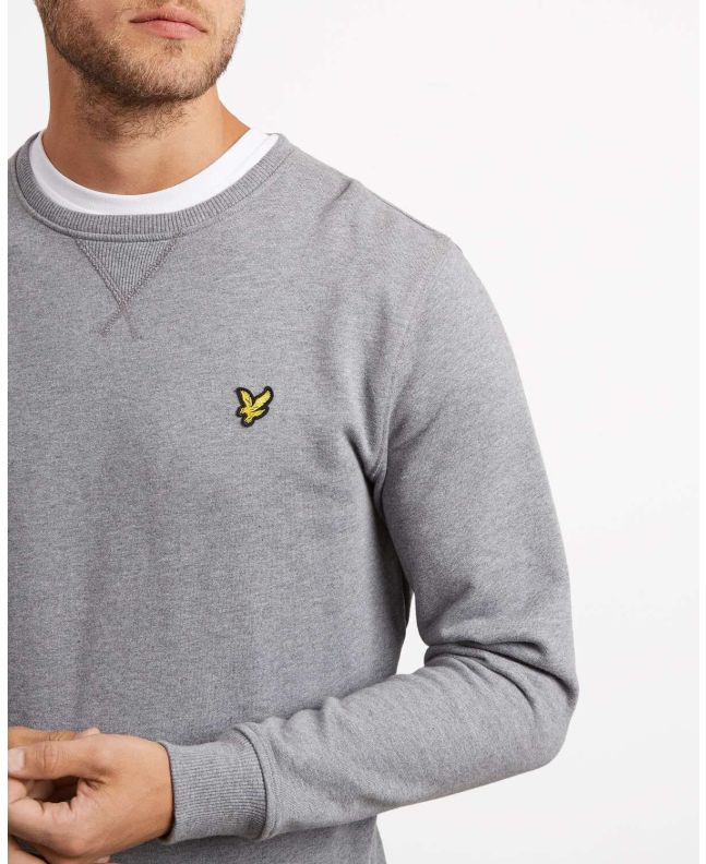 Spezial Madrid Lyle & Scott Crew Neck Sweatshirt Mid Grey Marl