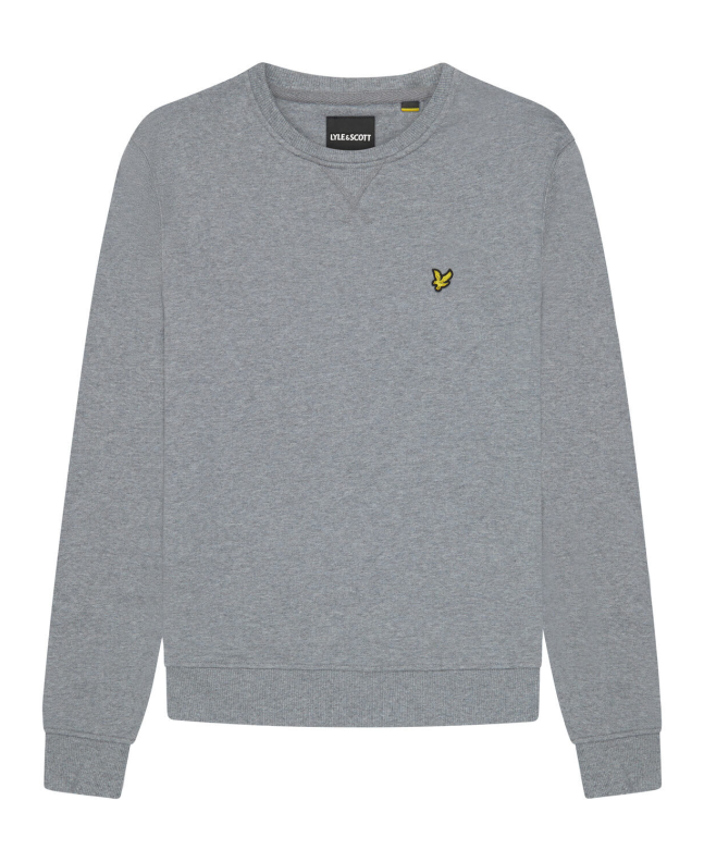 spezial madrid Lyle & Scott Crew Neck Sweatshirt Mid Grey Marl