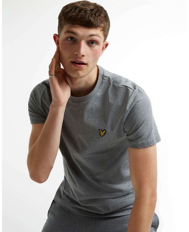 Spezial Madrid Lyle & Scott Crew Neck Tee Mid Grey Marl