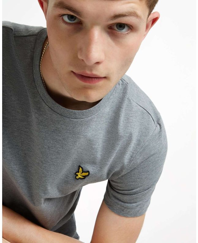Spezial Madrid Lyle & Scott Crew Neck Tee Mid Grey Marl