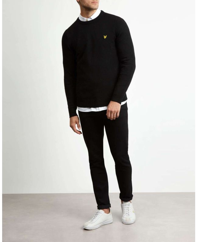 Spezial Madrid Lyle & Scott Lambswool Blend Jumper True Black