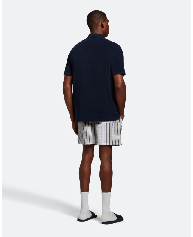 Spezial Madrid Lyle & Scott Plain Gingham Swin Shorts Cold Grey