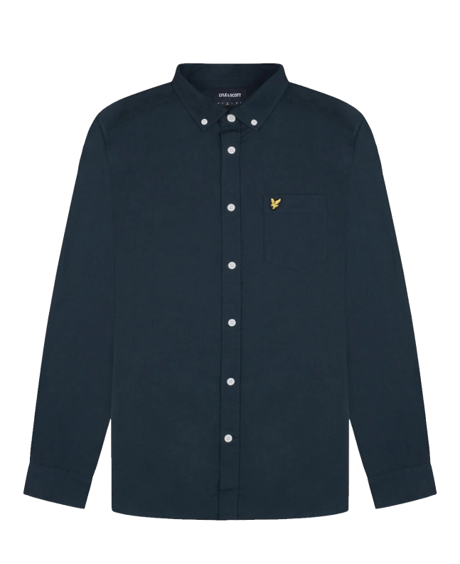 spezial madrid Lyle & Scott Plain Oxford Shirt Dark Navy