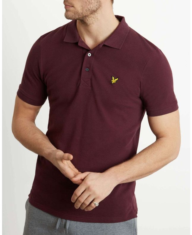 Spezial Madrid Lyle & Scott Plain Polo Shirt Burgundy