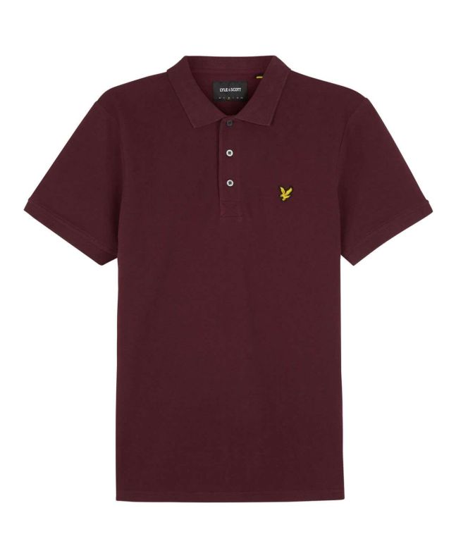 spezial madrid Lyle & Scott Plain Polo Shirt Burgundy