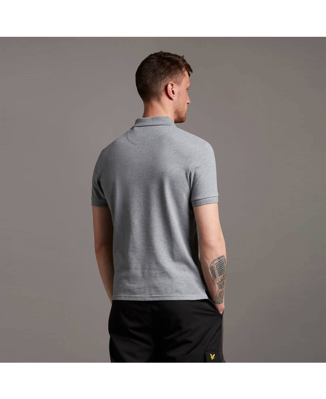 Spezial Madrid Lyle & Scott Plain Polo Shirt Mid Grey Marl