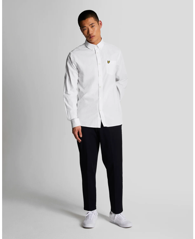 Spezial Madrid Lyle & Scott Regular Cotton Linen Button Down Shirt White