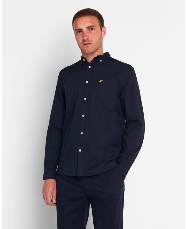 Spezial Madrid Lyle & Scott Regular Fit Light Weight Oxford Shirt Dark Navy
