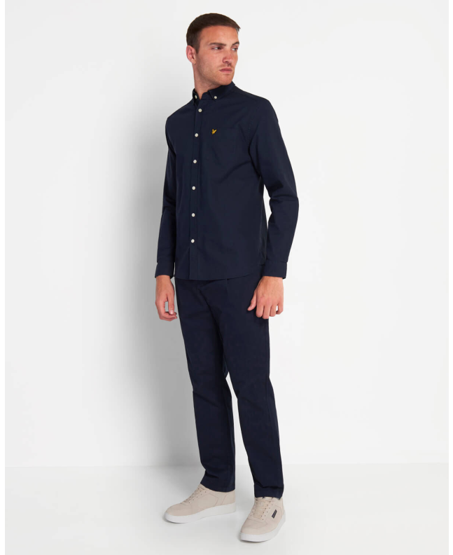 Spezial Madrid Lyle & Scott Regular Fit Light Weight Oxford Shirt Dark Navy