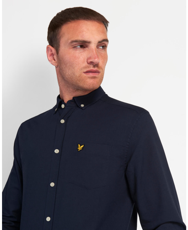 spezial madrid Lyle & Scott Regular Fit Light Weight Oxford Shirt Dark Navy