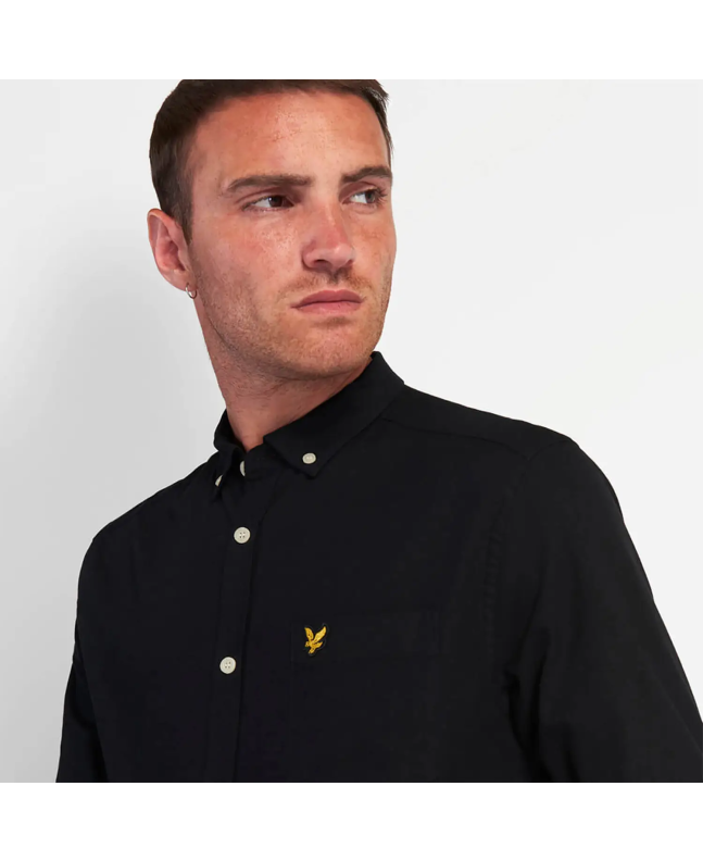 Spezial Madrid Lyle & Scott Regular Fit Light Weight Oxford Shirt Jet Black