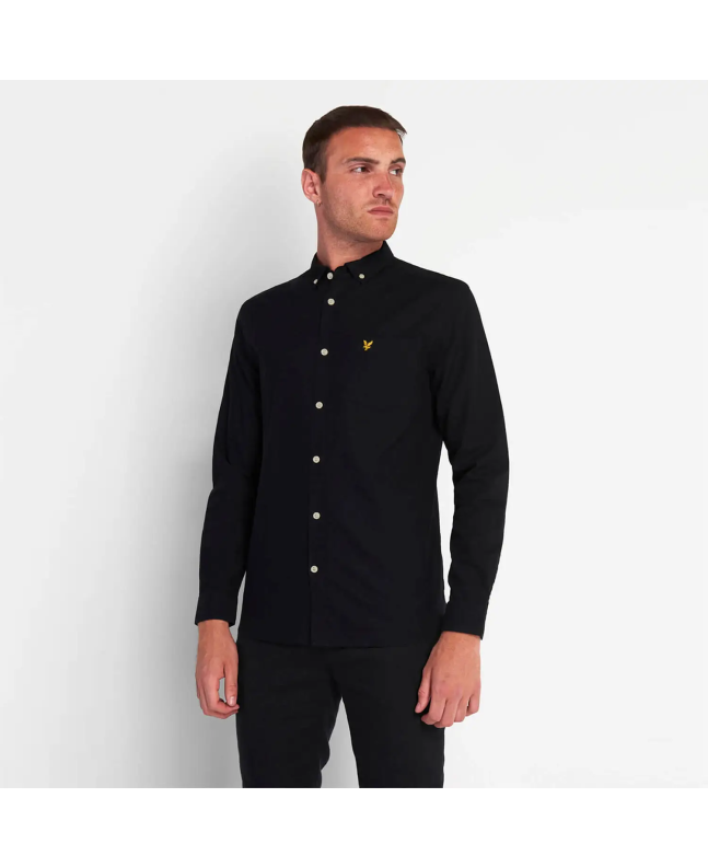Spezial Madrid Lyle & Scott Regular Fit Light Weight Oxford Shirt Jet Black