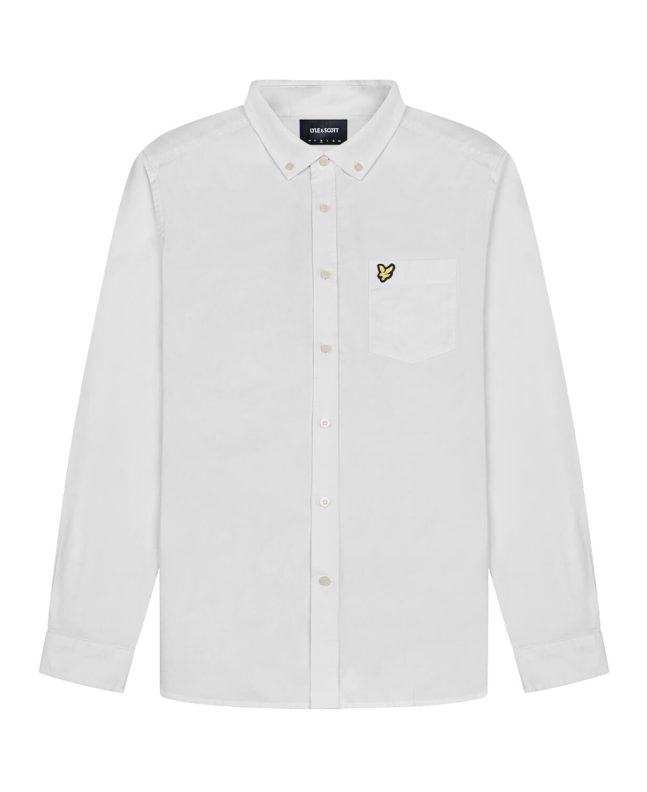 spezial madrid Lyle & Scott Regular Fit Light Weight Oxford Shirt White