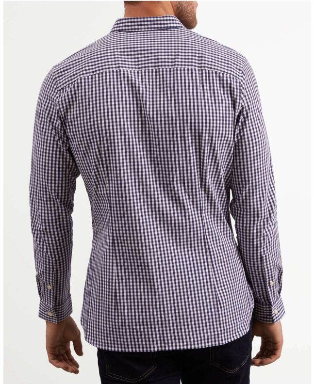 Spezial Madrid Lyle & Scott Slim Fit Gingham Shirt Dark Navy
