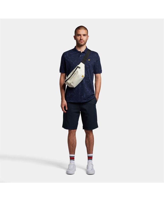 Spezial Madrid Lyle & Scott Splatter Print Polo Shirt Navy