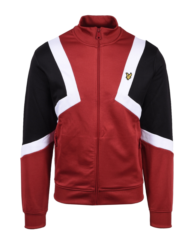 spezial madrid Lyle & Scott Striped Track Top Tunnel Red