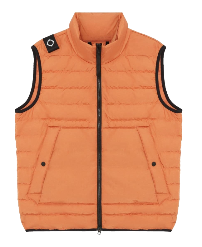 spezial madrid MA.Strum Down Quilt Gilet Coral Gold