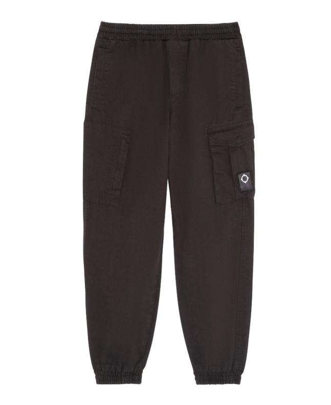 spezial madrid MA.Strum Elasticated Cargo Pocket Pant Jet Black