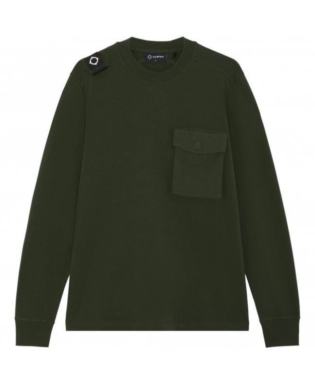 spezial madrid MA.Strum Long Sleeve Cargo Pocket Tee Oil Slick