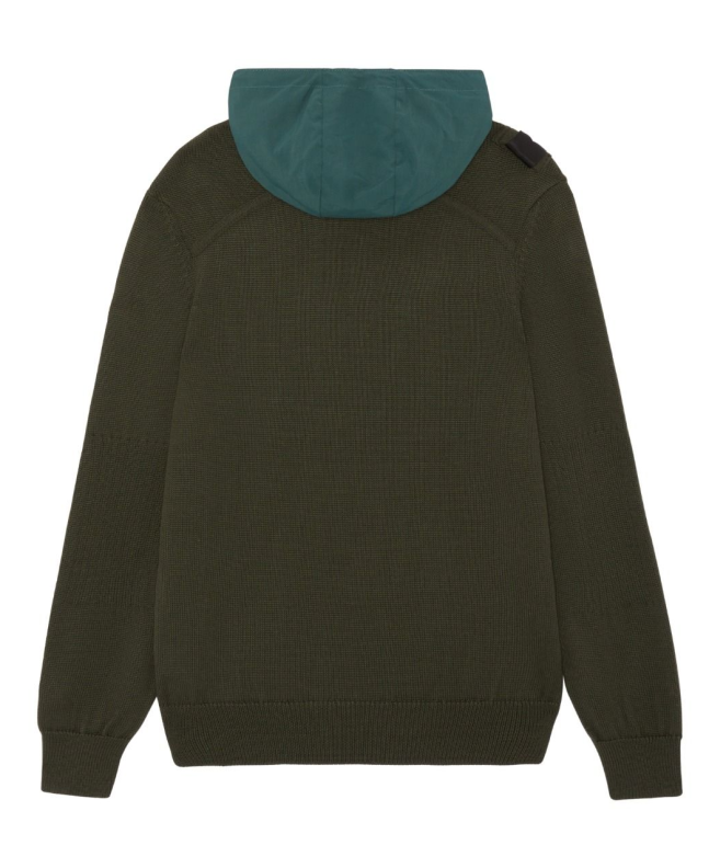 Spezial Madrid MA.Strum Quarter Zip Hooded Knit Oil Slick