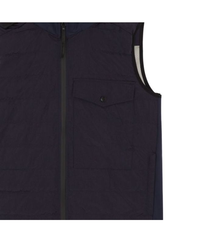 Spezial Madrid MA.Strum Softshell Down Quilt Gilet Ink Navy