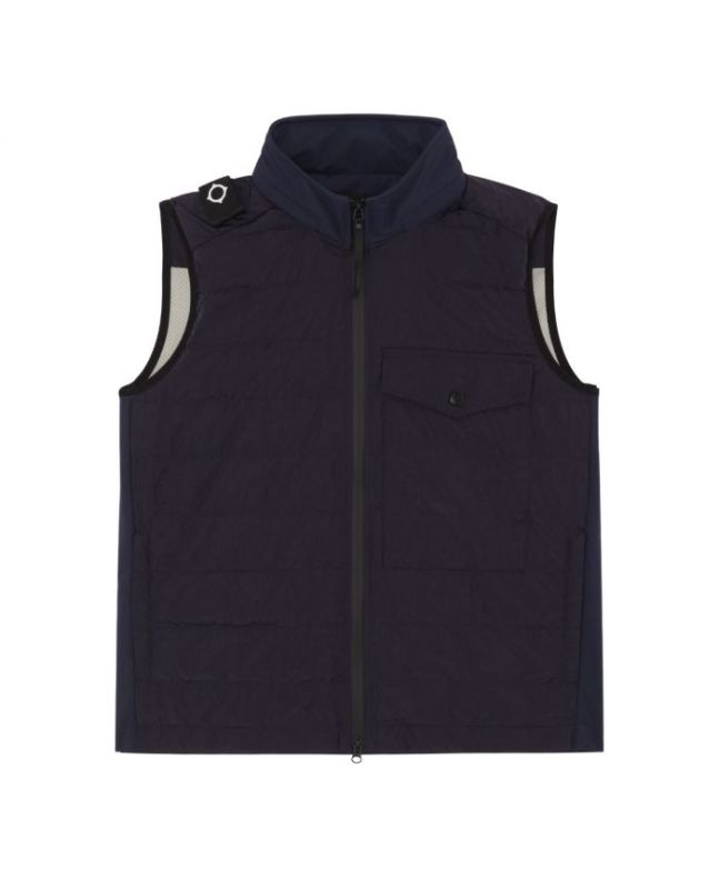spezial madrid MA.Strum Softshell Down Quilt Gilet Ink Navy