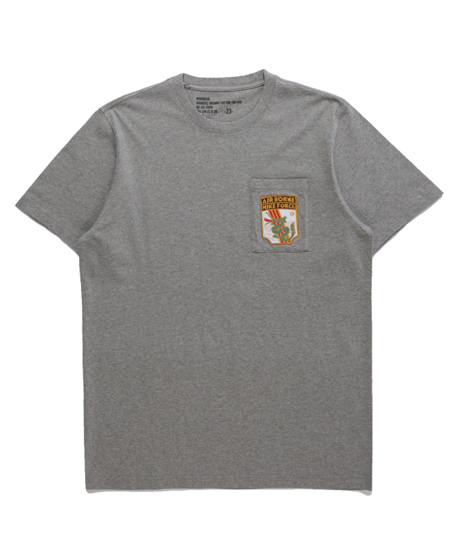 spezial madrid Maharishi Airborne Pocket Tee Grey Marl