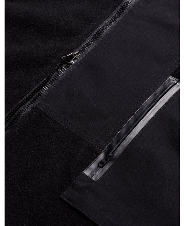 Spezial Madrid Maharishi Asym Zipped Hooded Fleece Black