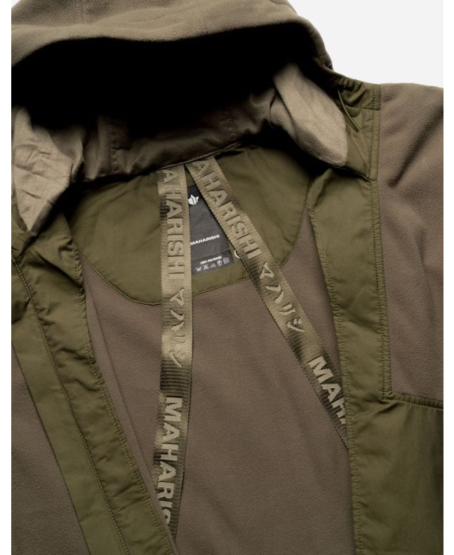 Spezial Madrid Maharishi Asym Zipped Hooded Fleece Olive