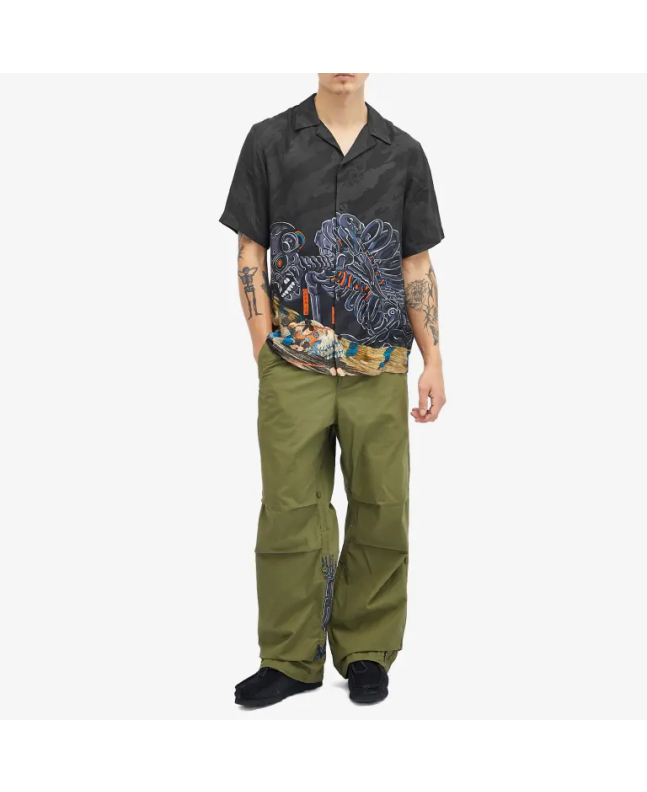 Spezial Madrid Maharishi Cyber Eskeleton Camp Collar Shirt Multi