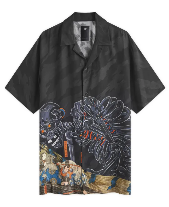 spezial madrid Maharishi Cyber Eskeleton Camp Collar Shirt Multi