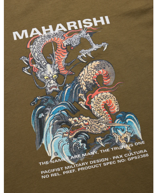 Spezial Madrid Maharishi Double Dragons Organic Tee Olive