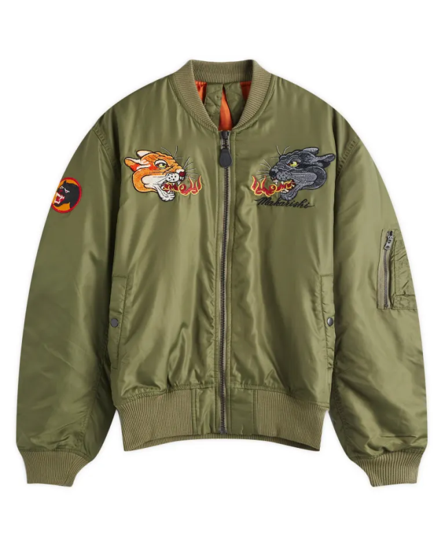 spezial madrid Maharishi Dualithi Phanter MA-1 Flight Jacket Olive