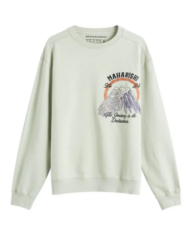 spezial madrid Maharishi Peace Mount Maha Crew Sweat Sage