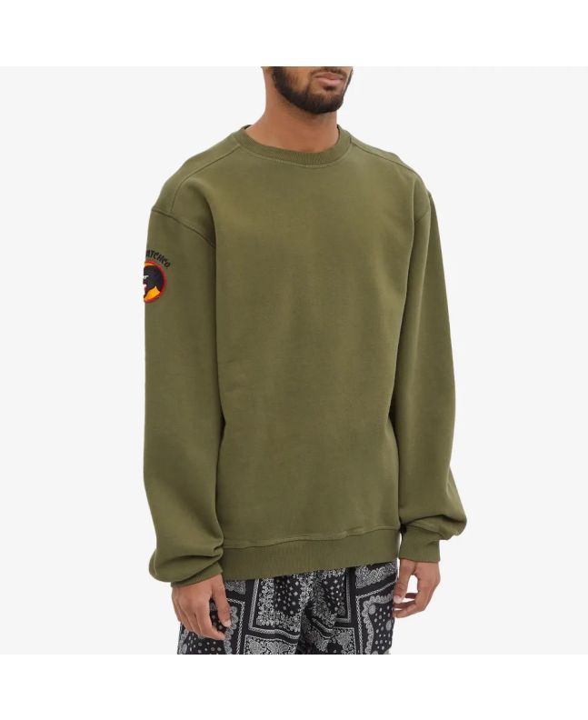 Spezial Madrid Maharishi Vintage Panther Patch Crew Sweat Olive