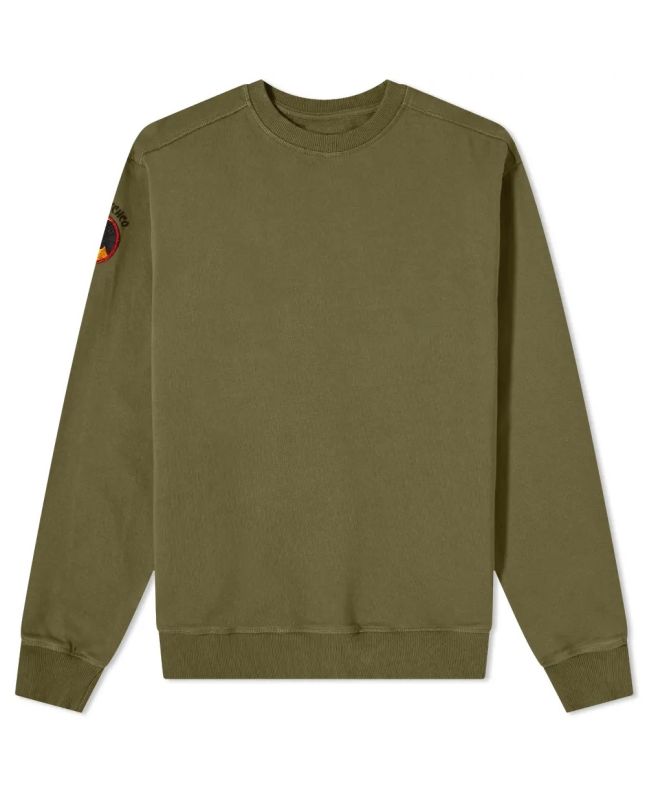 spezial madrid Maharishi Vintage Panther Patch Crew Sweat Olive