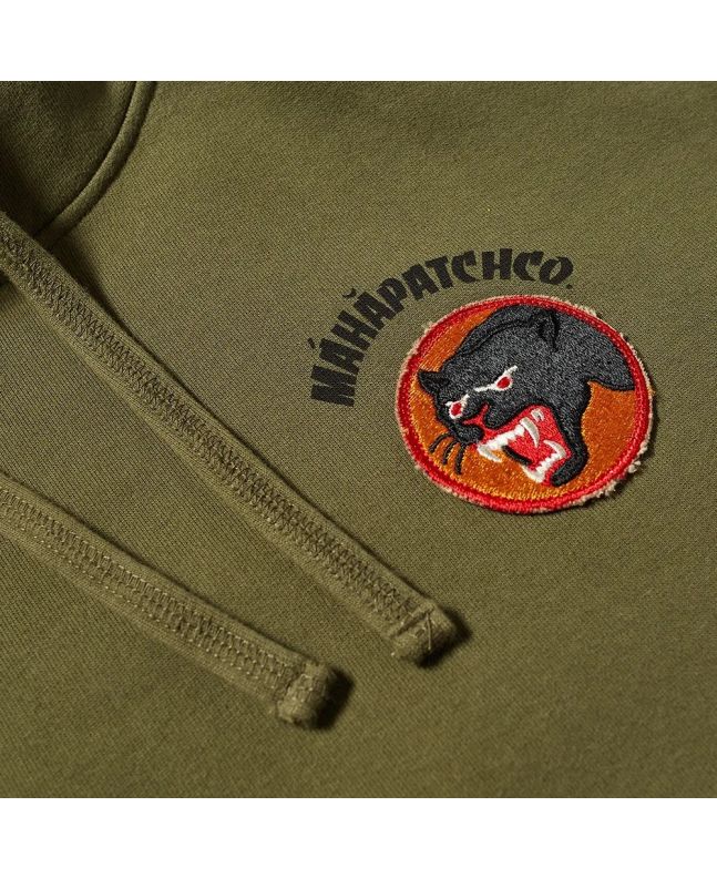 Spezial Madrid Maharishi Vintage Panther Patch Hoody Olive