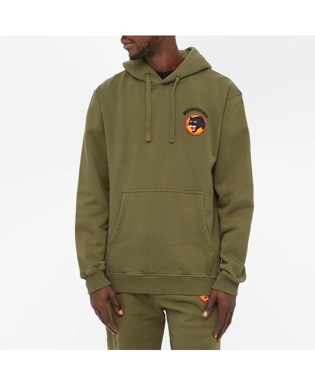 Spezial Madrid Maharishi Vintage Panther Patch Hoody Olive
