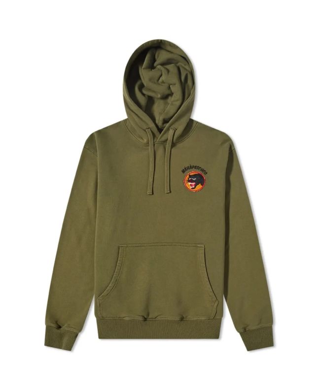 spezial madrid Maharishi Vintage Panther Patch Hoody Olive