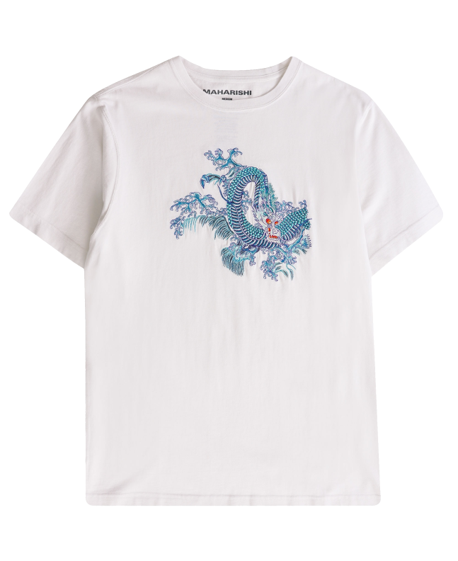 spezial madrid Maharishi Wanter Dragon Embroireded Tee White