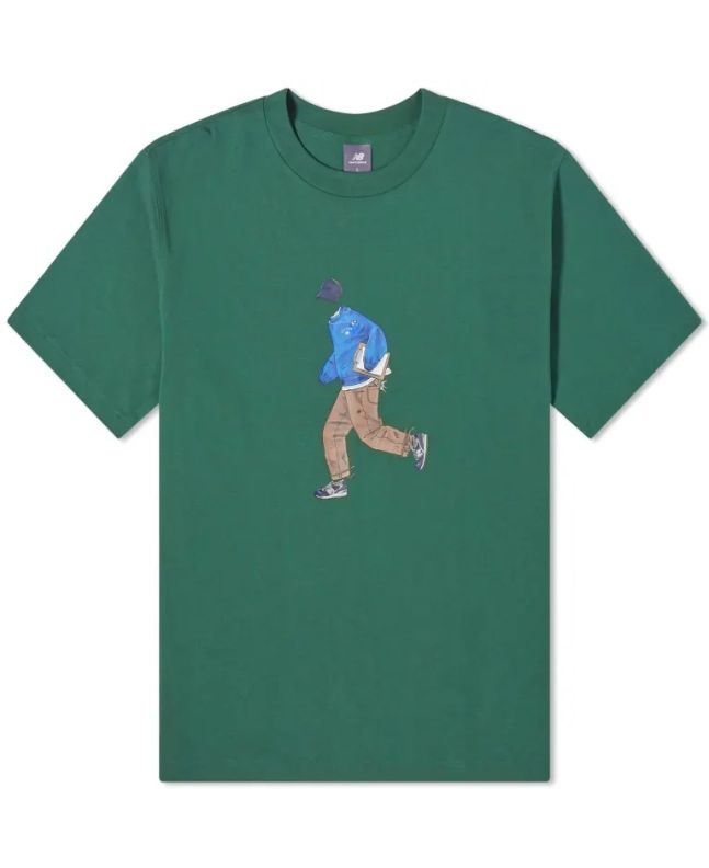spezial madrid New Balance Athletics Sport Style Tee Ash Nightwatch Green