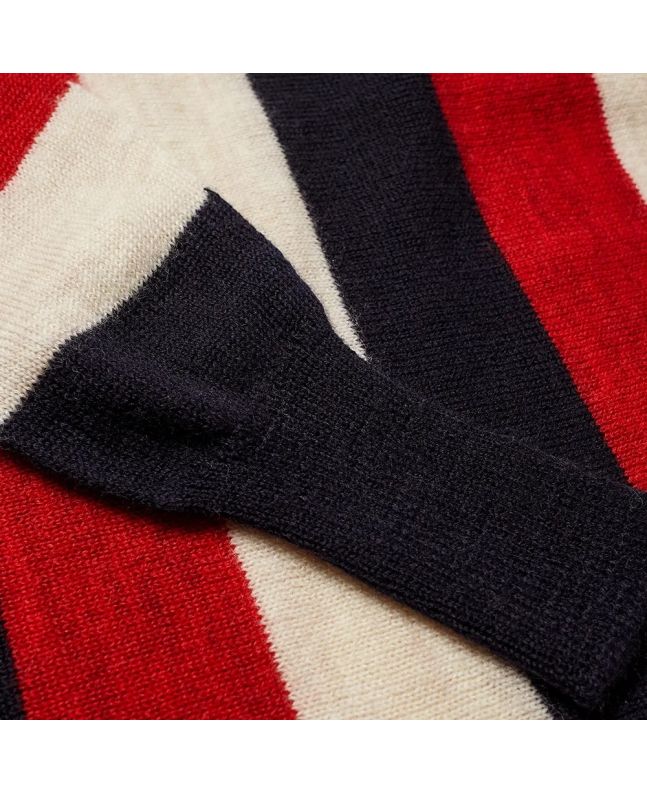Spezial Madrid Nigel Cabourn Striped Seamless Rollneck Knit Natural & Black Navy