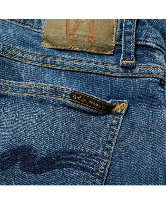 Spezial Madrid Nudie Jeans Skinny Lin Dark Blue Navy L32
