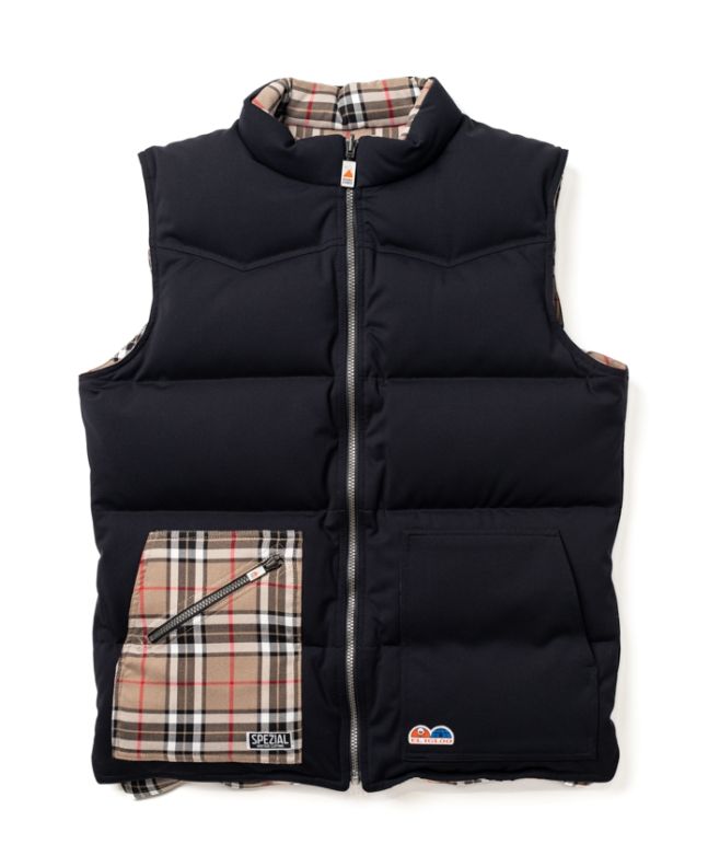 spezial madrid Pedro Gómez x Spezial Reversible Vest Beige Tartan