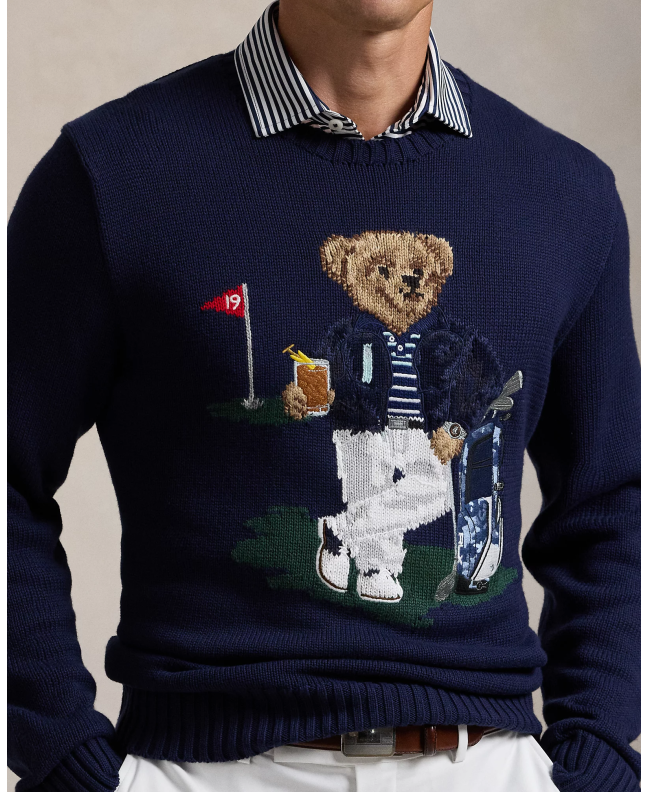 Spezial Madrid Polo Ralph Lauren Bear Performance Jumper RLX Refined Navy